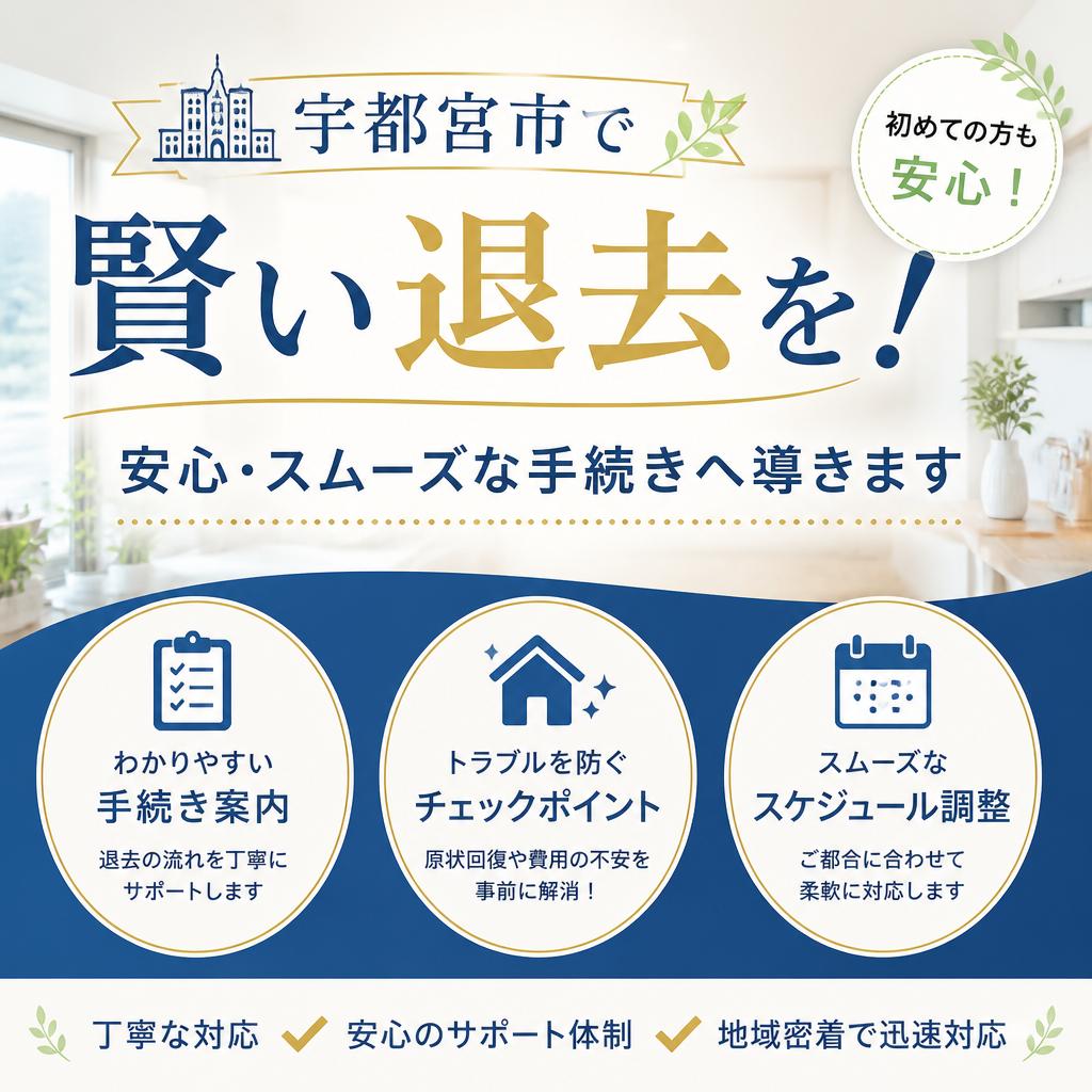 【ライト不動産】宇都宮市で賢い退去を！安心・スムーズな手続きへ導きます！