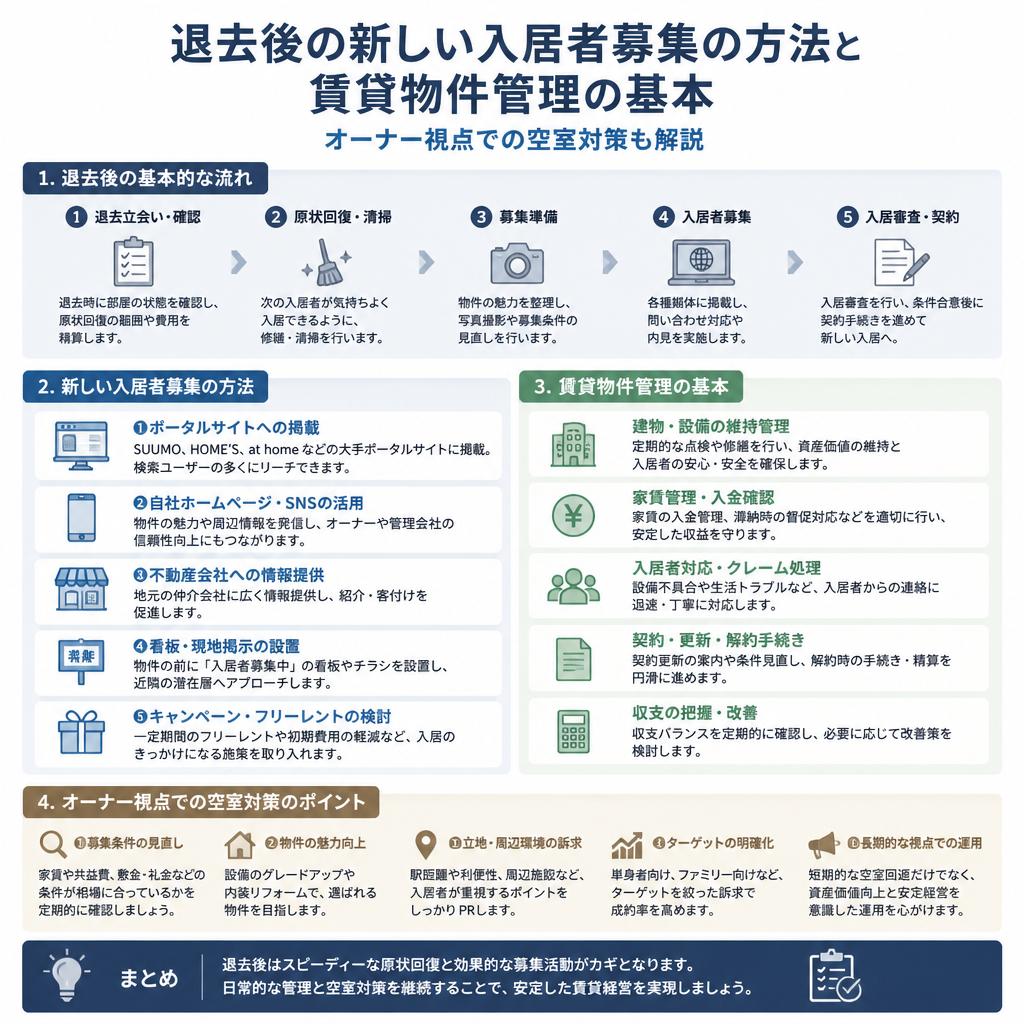 新しい入居者の募集と管理の流れ