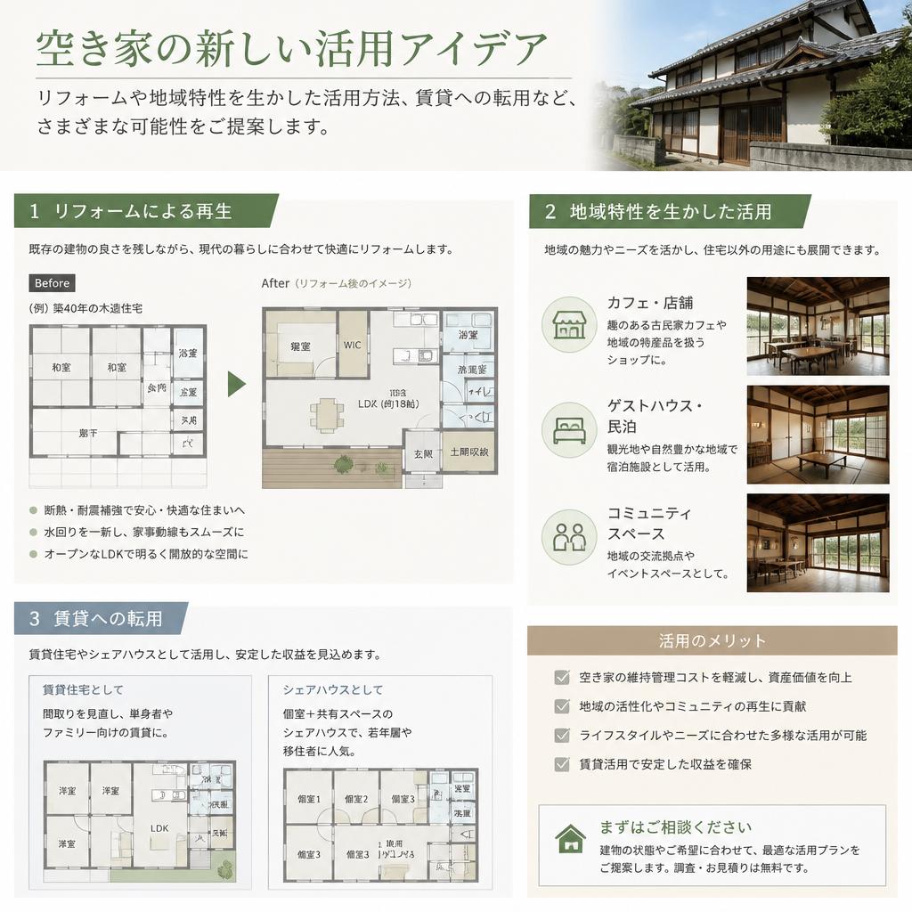 2. 空き家を宝として活かすためのアイデア