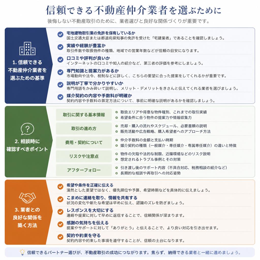 不動産仲介業者の選び方<br>