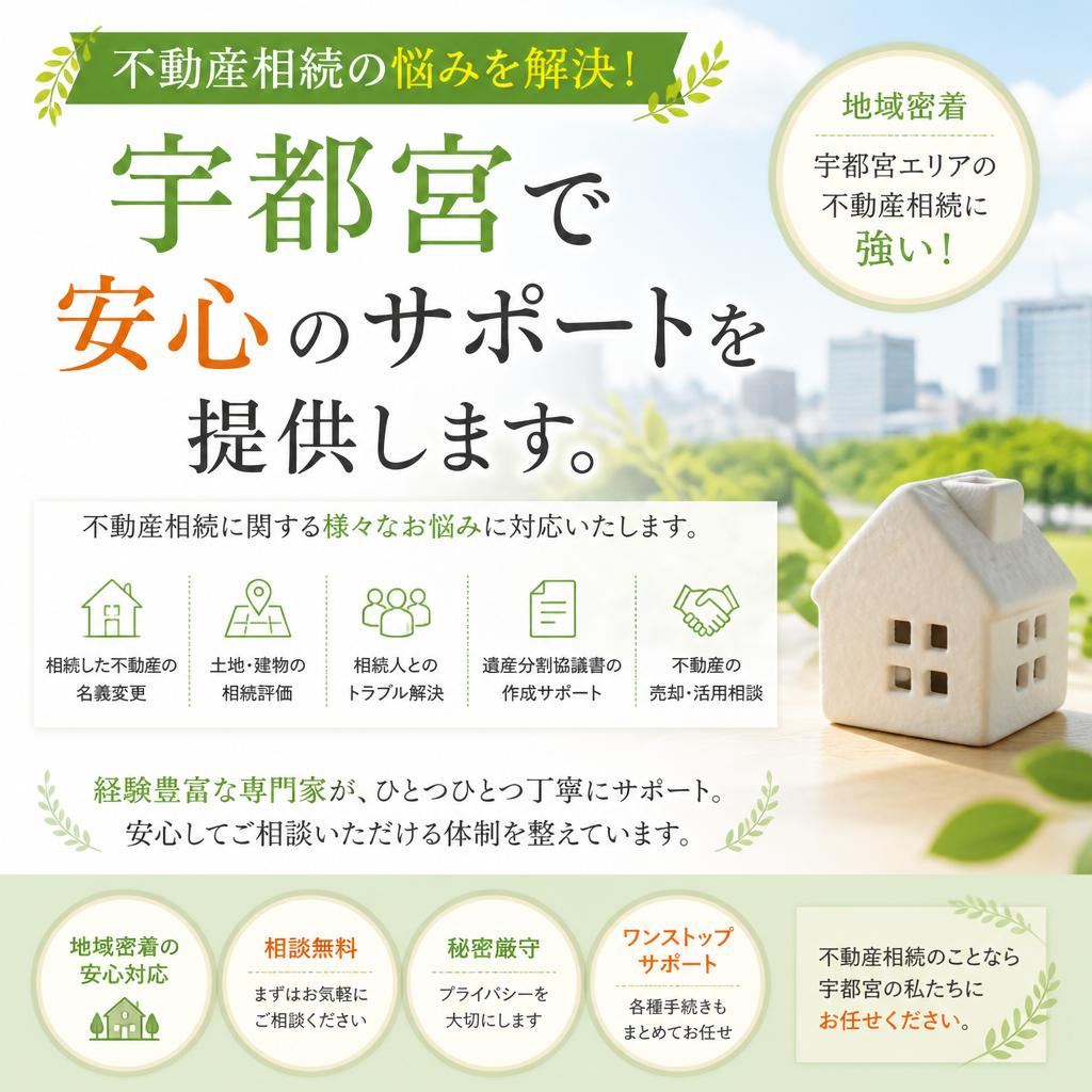 【ライト不動産】不動産相続の悩みを解決！宇都宮で安心のサポートを提供します。