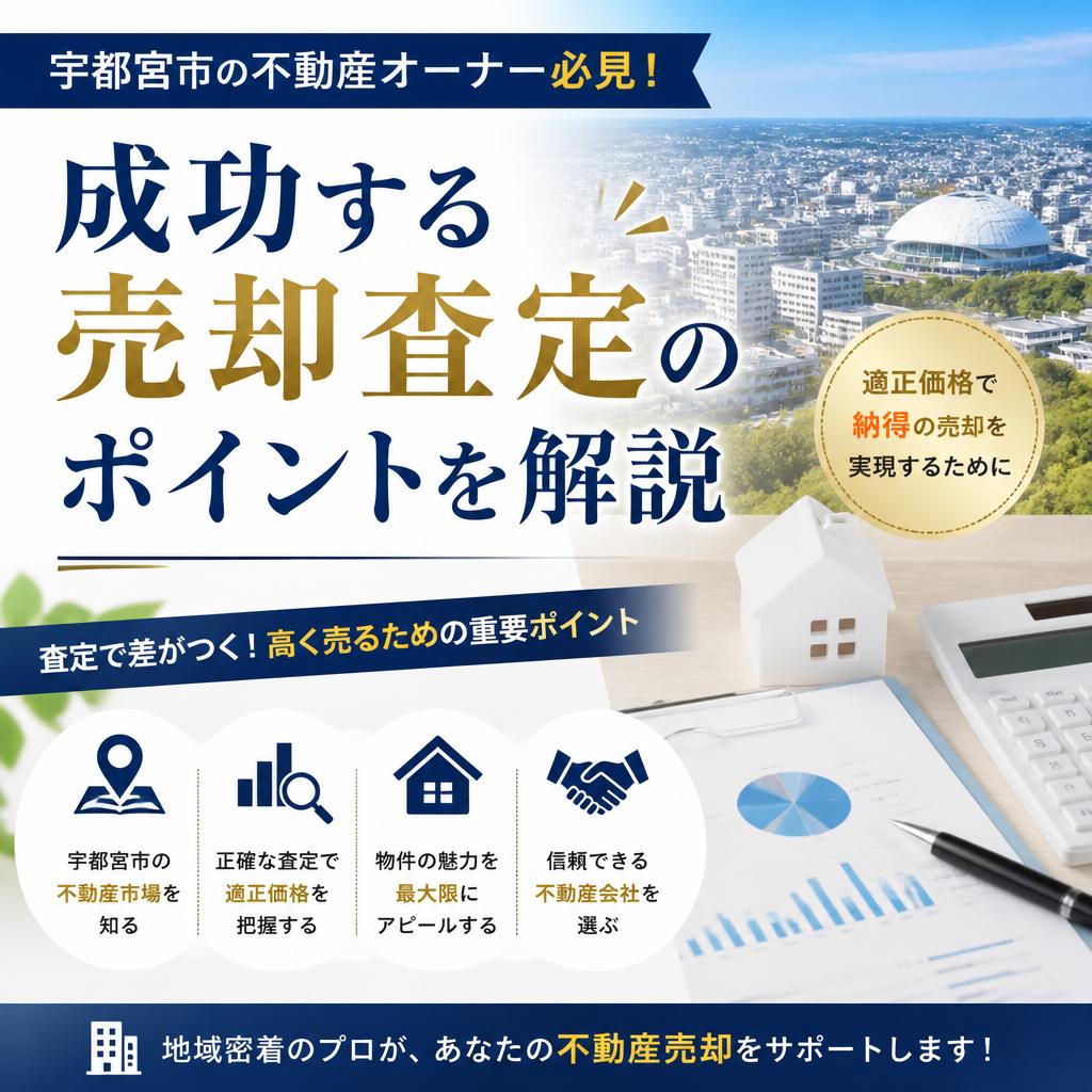 【ライト不動産】宇都宮市の不動産オーナー必見！成功する売却査定のポイントを解説