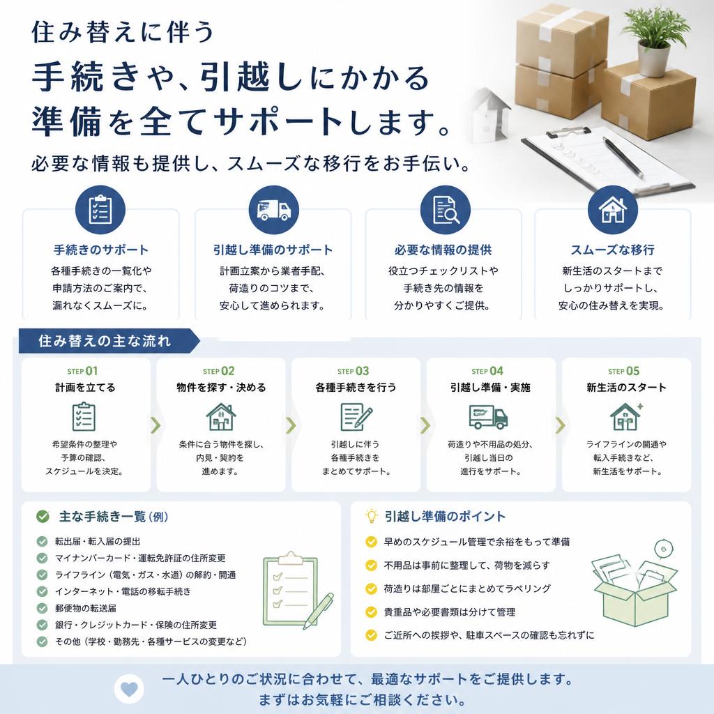 付帯するサポートのご紹介