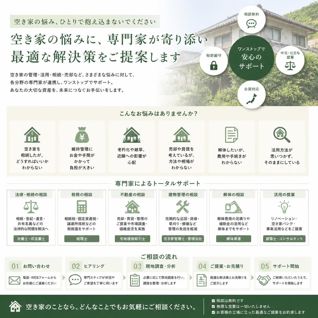 空き家の相談サービスとは？