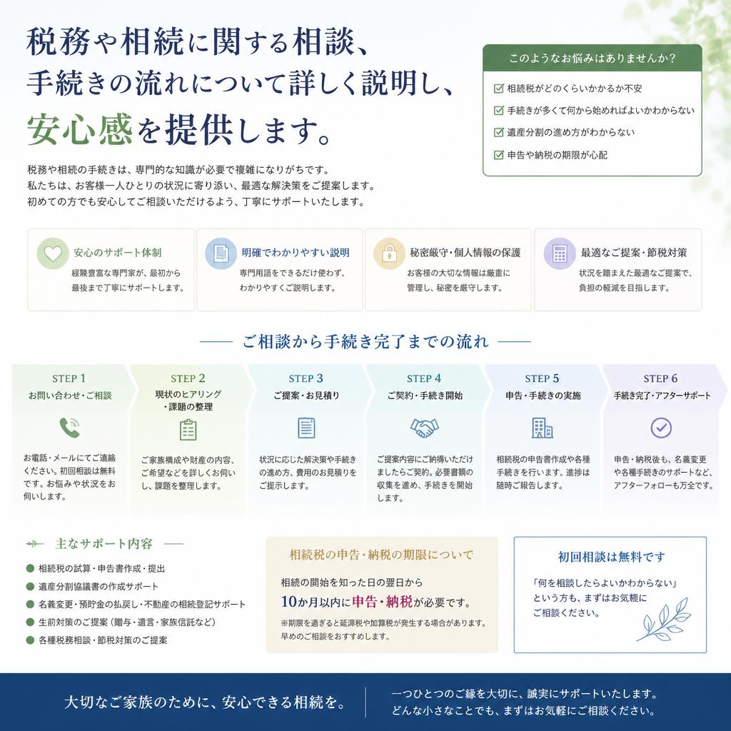 安心のサポート体制