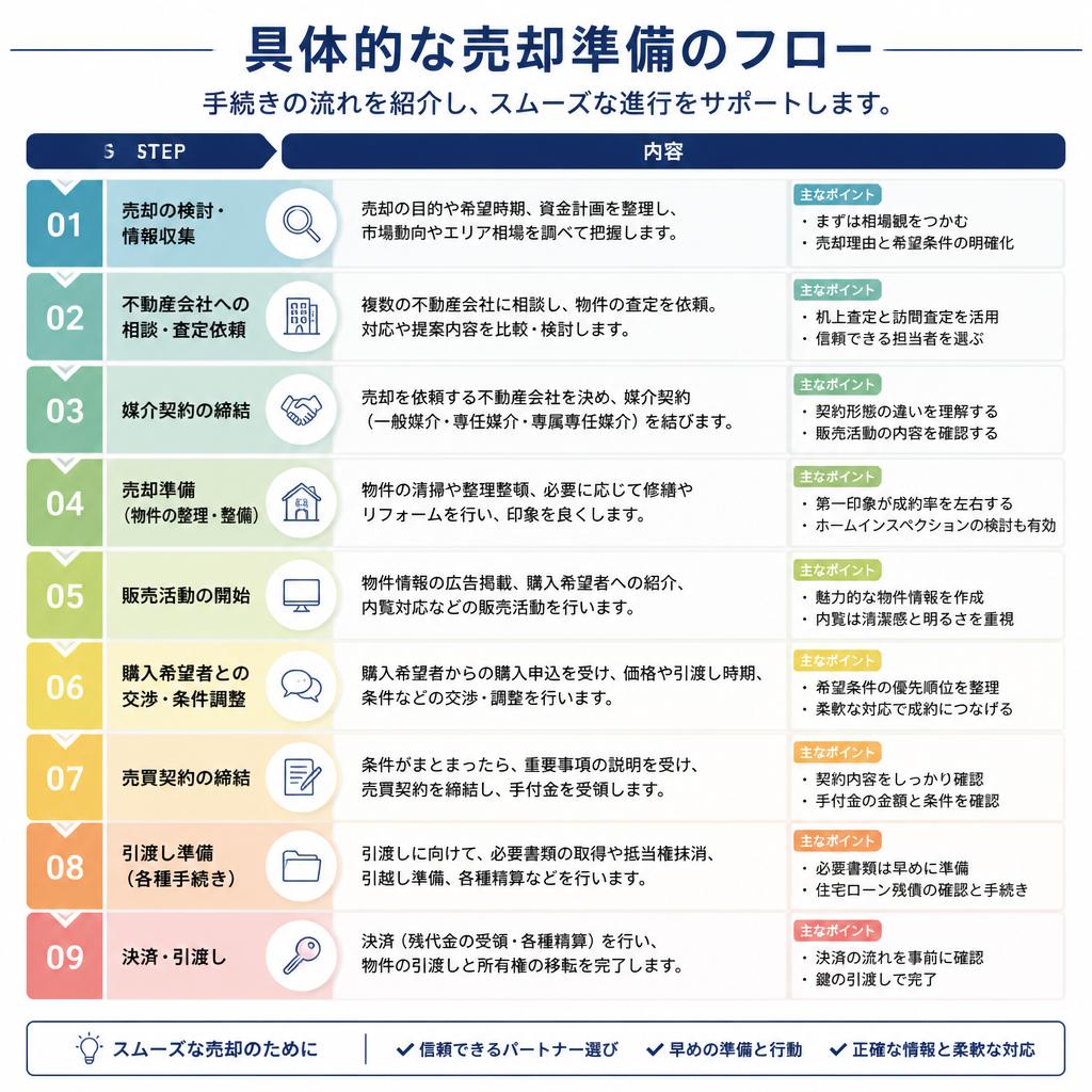 売却準備のステップバイステップガイド