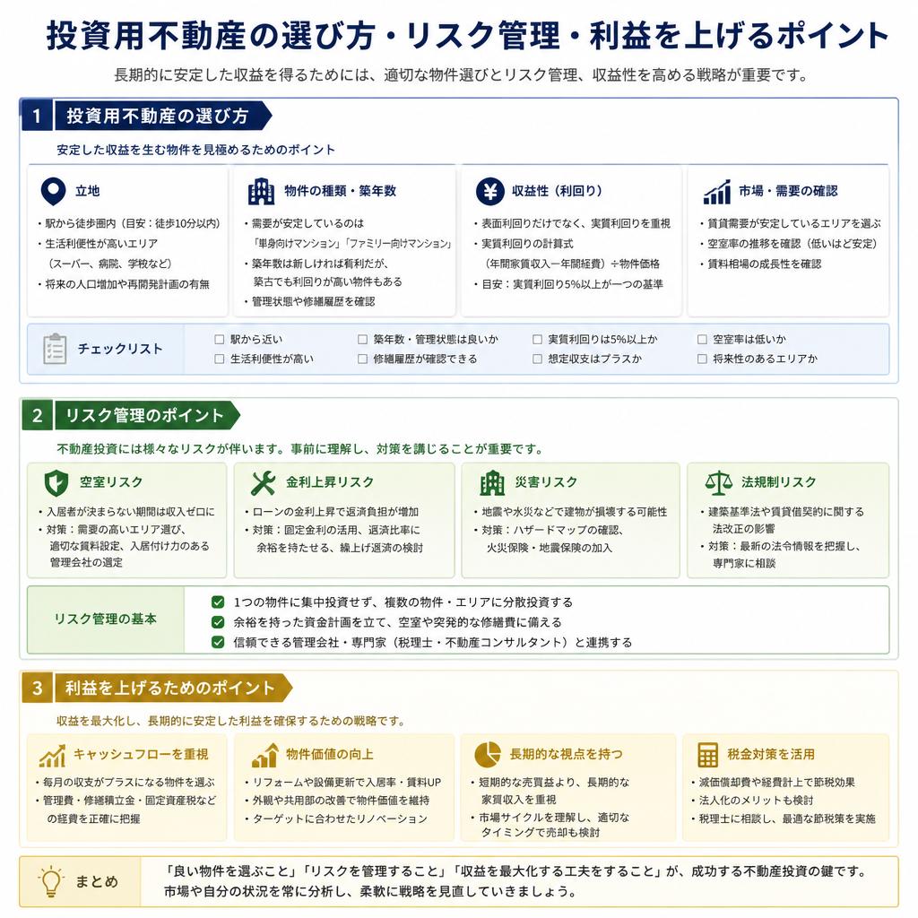 投資用不動産の選び方