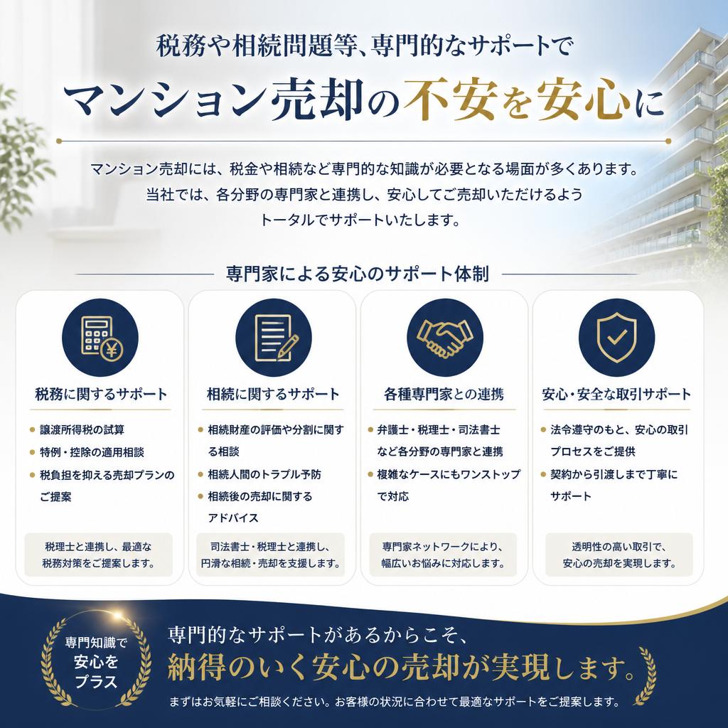 専門家によるサポートが安心！