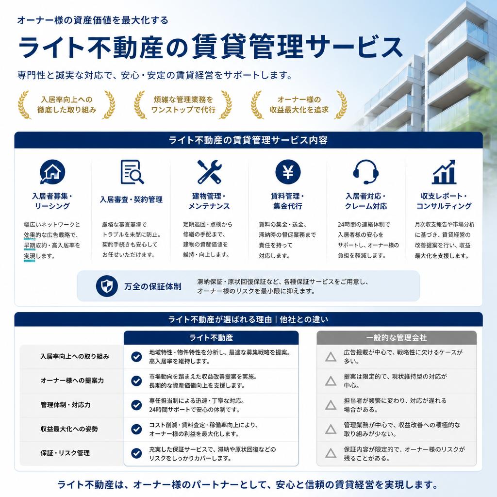 当社の管理サービスの特徴