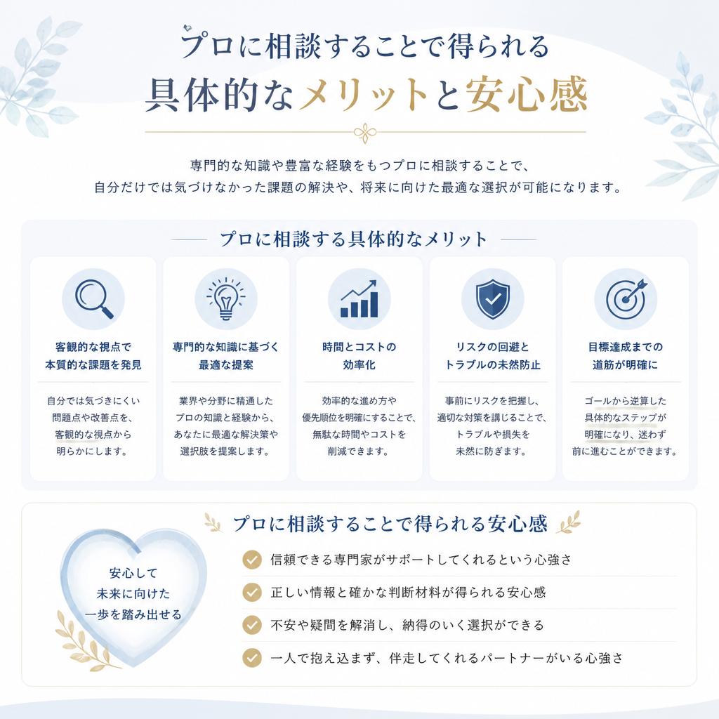 専門家によるサポートのメリット