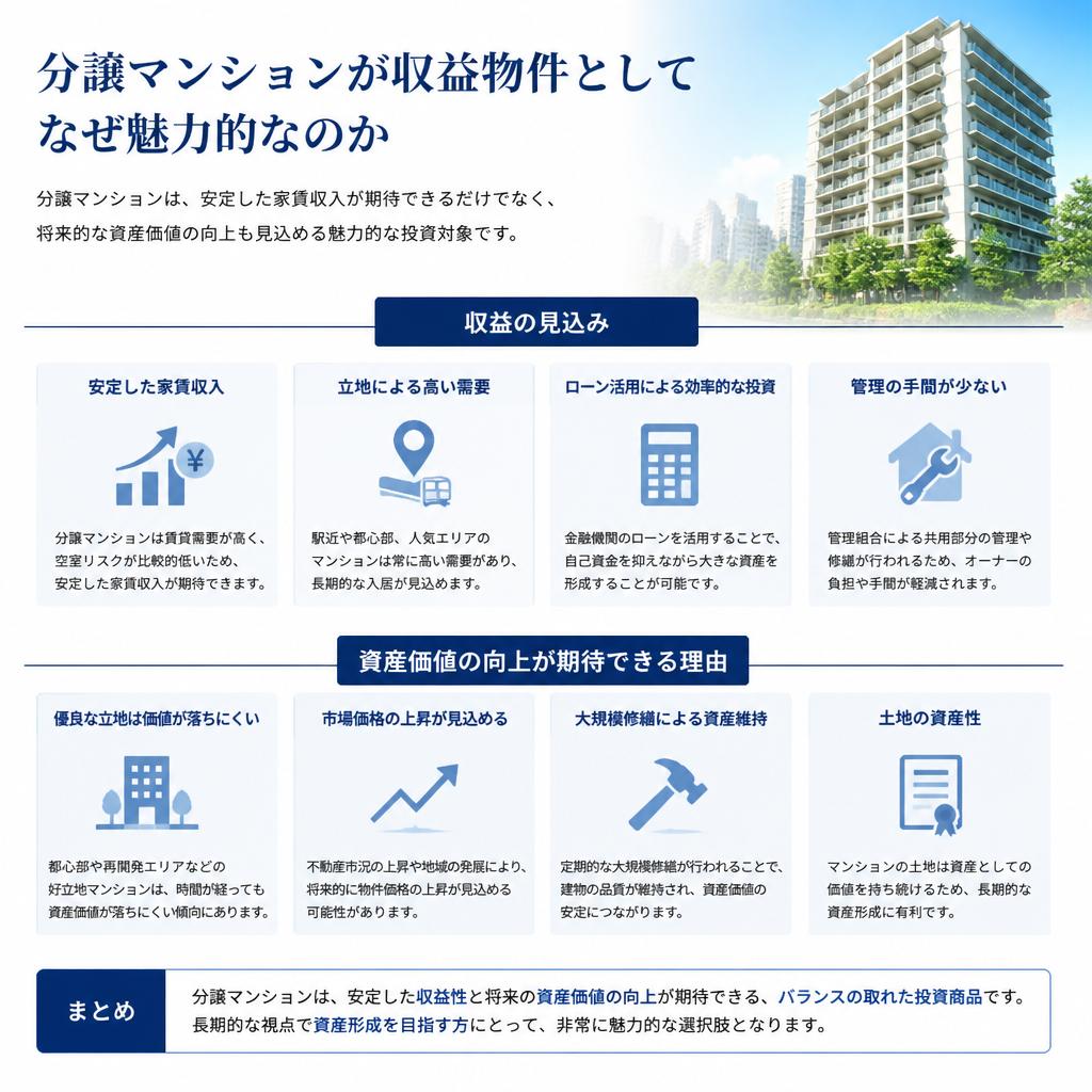 収益物件としての分譲マンションの魅力