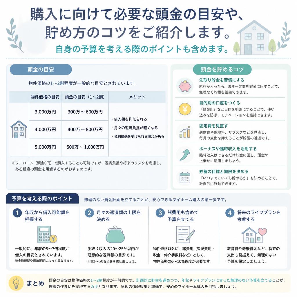 夢のマイホームへの第一歩：頭金の重要性