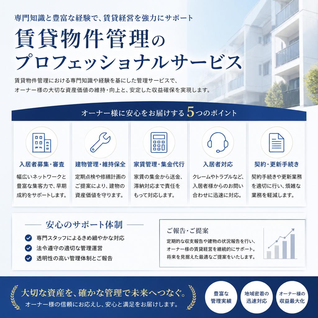 プロによる賃貸管理サービス