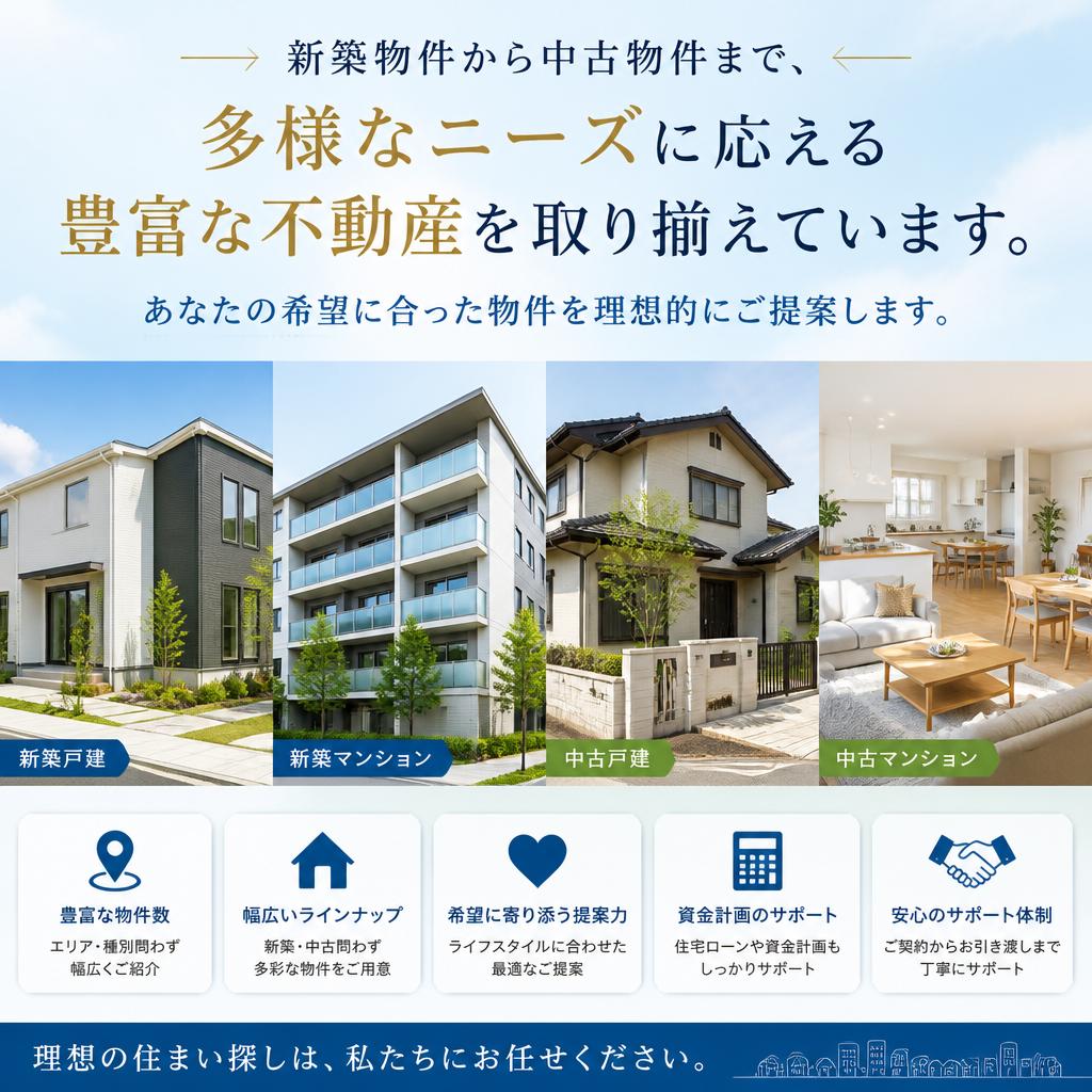 多彩な物件選択肢