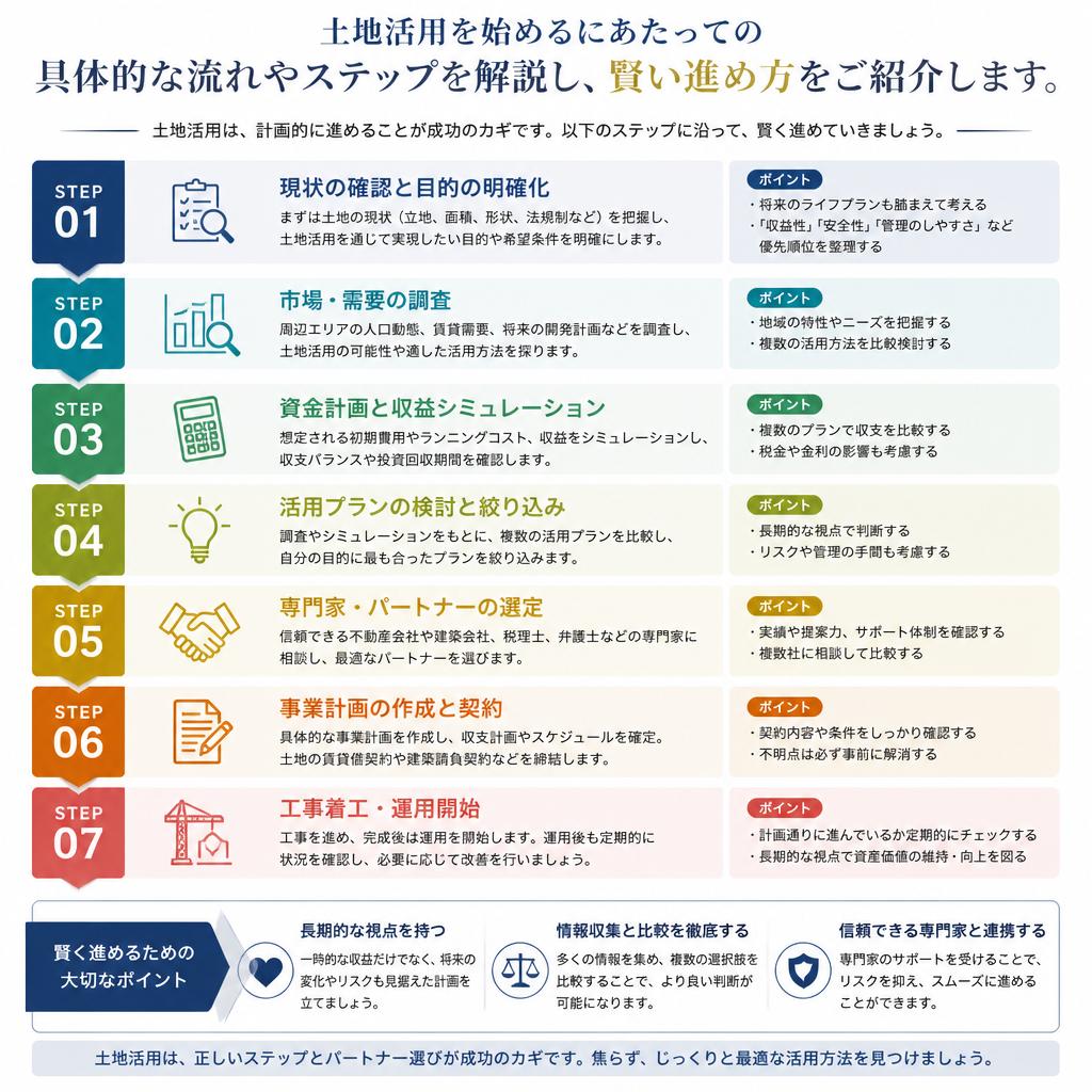 土地活用の流れとプロセス