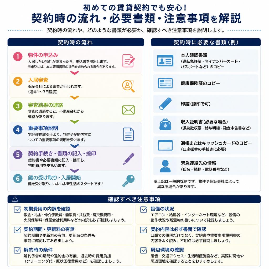 4. 賃貸契約の流れと注意事項