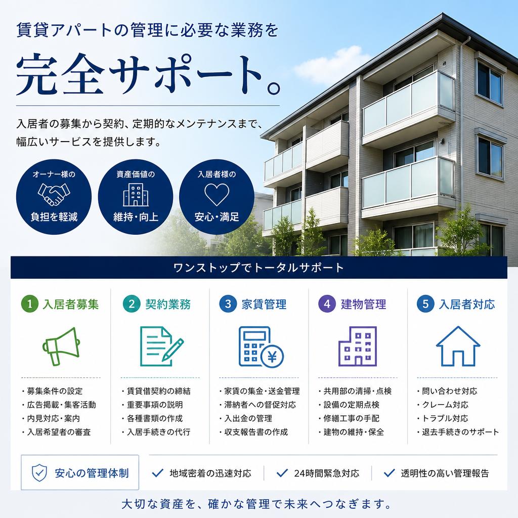 オーナー様を支える充実の管理サービス