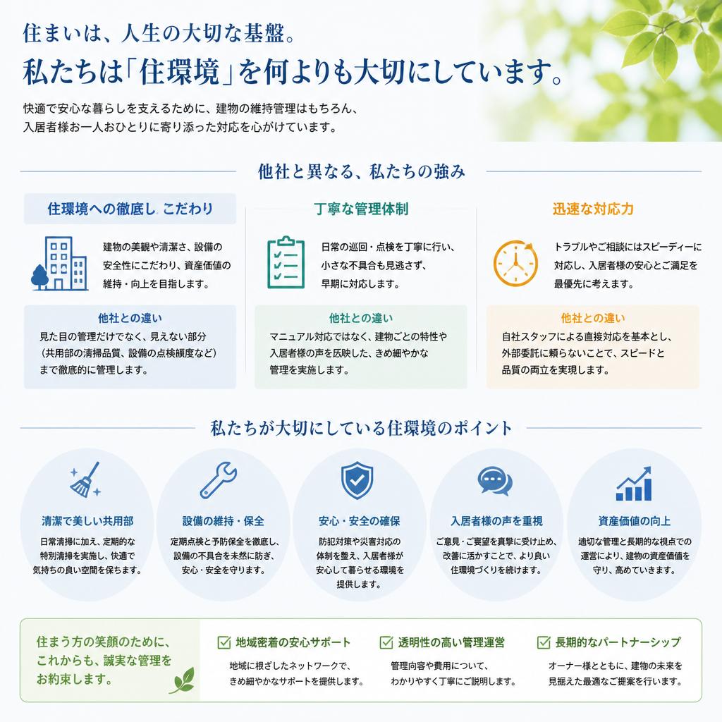 私たちの管理会社の特徴