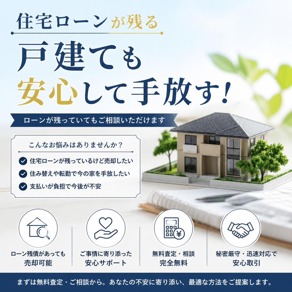 【無料売却査定】住宅ローンが残るご自宅もライト不動産なら安心して手放せます！栃木県宇都宮市・地域密着の当社まで！