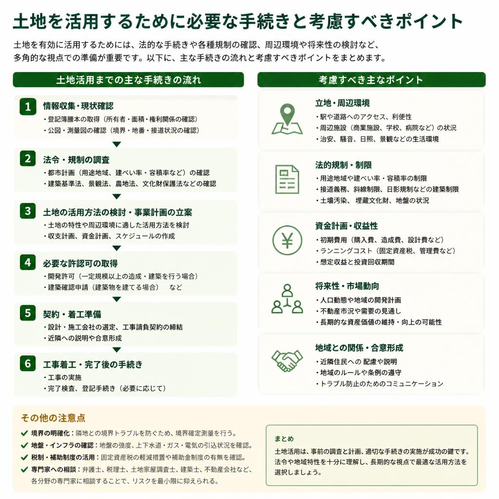 土地活用のためのステップ