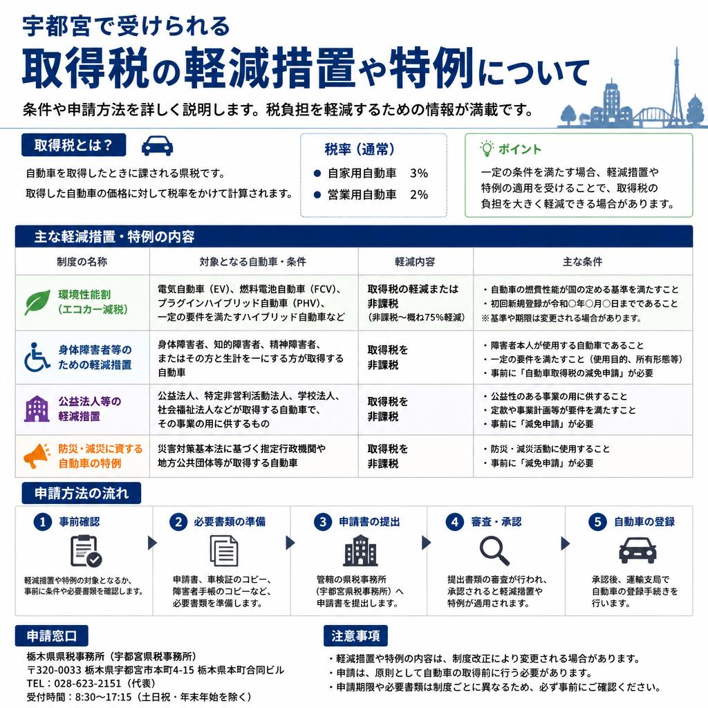 取得税の軽減措置と特例